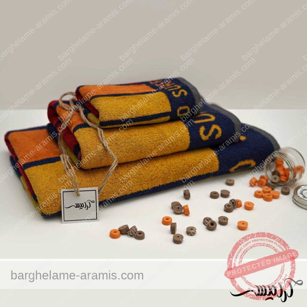 حوله دستی طرح موج سواری - حوله حمامی طرح موج سواری